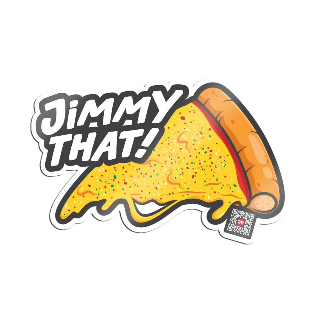 Jimmy That! cheesy pizza slice sticker